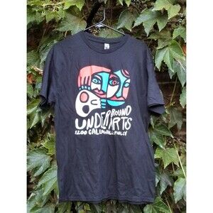 Underground Arts Philadelphia Music Venue Black T-Shirt Size Large Gildan